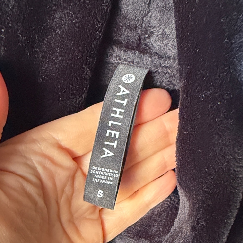 🖤ATHLETA BLACK FUNNEL NECK DOUBLE COZY KARMA SWEATSHIRT TOP - Picture 4 of 5